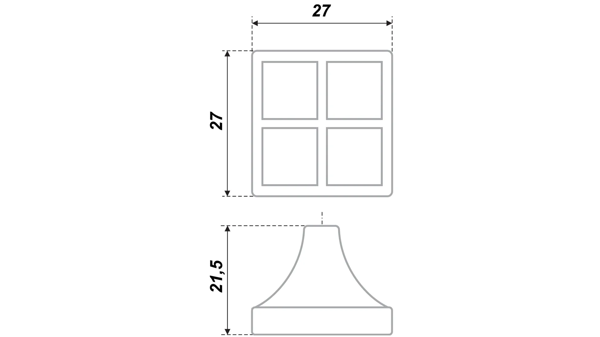Мебельная ручка CRYSTAL RC411CP/CrW.4