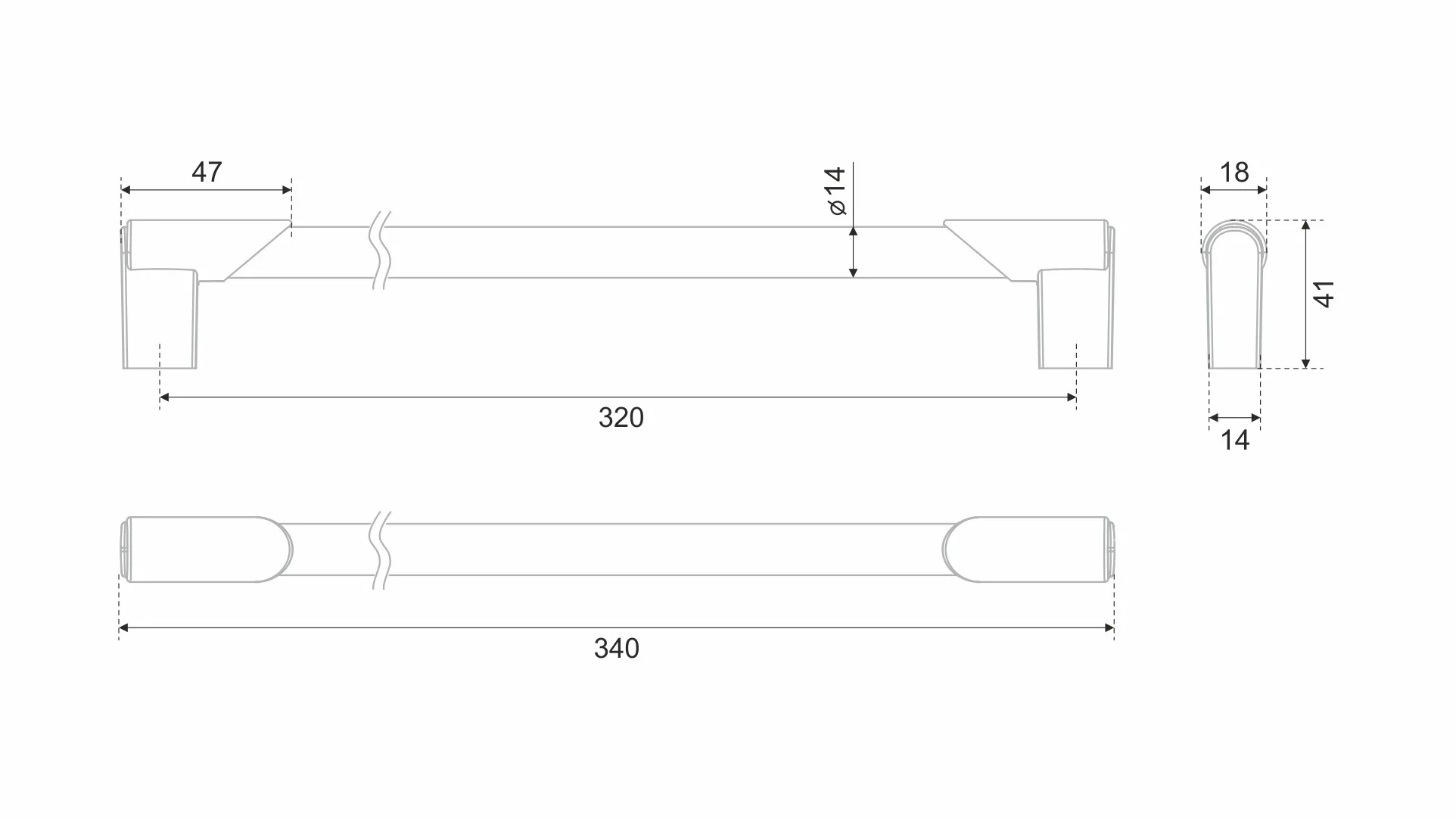 Мебельная ручка NOVATICA RS550GR.1/320