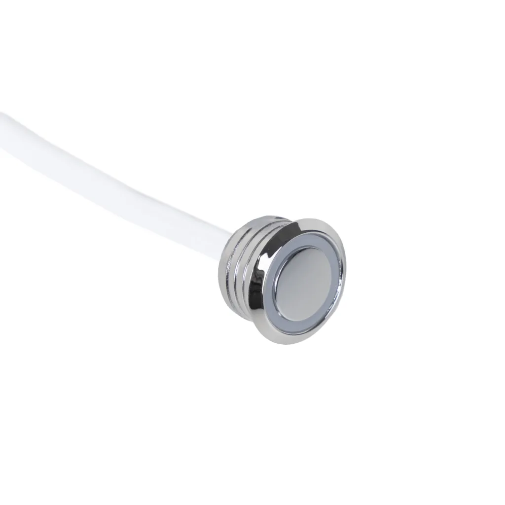 Выключатель сенсорный, с диммированием, врезной, 12V/24V, 60W/120W, синяя подсветка, цвет хром, без коннекторов, AKS