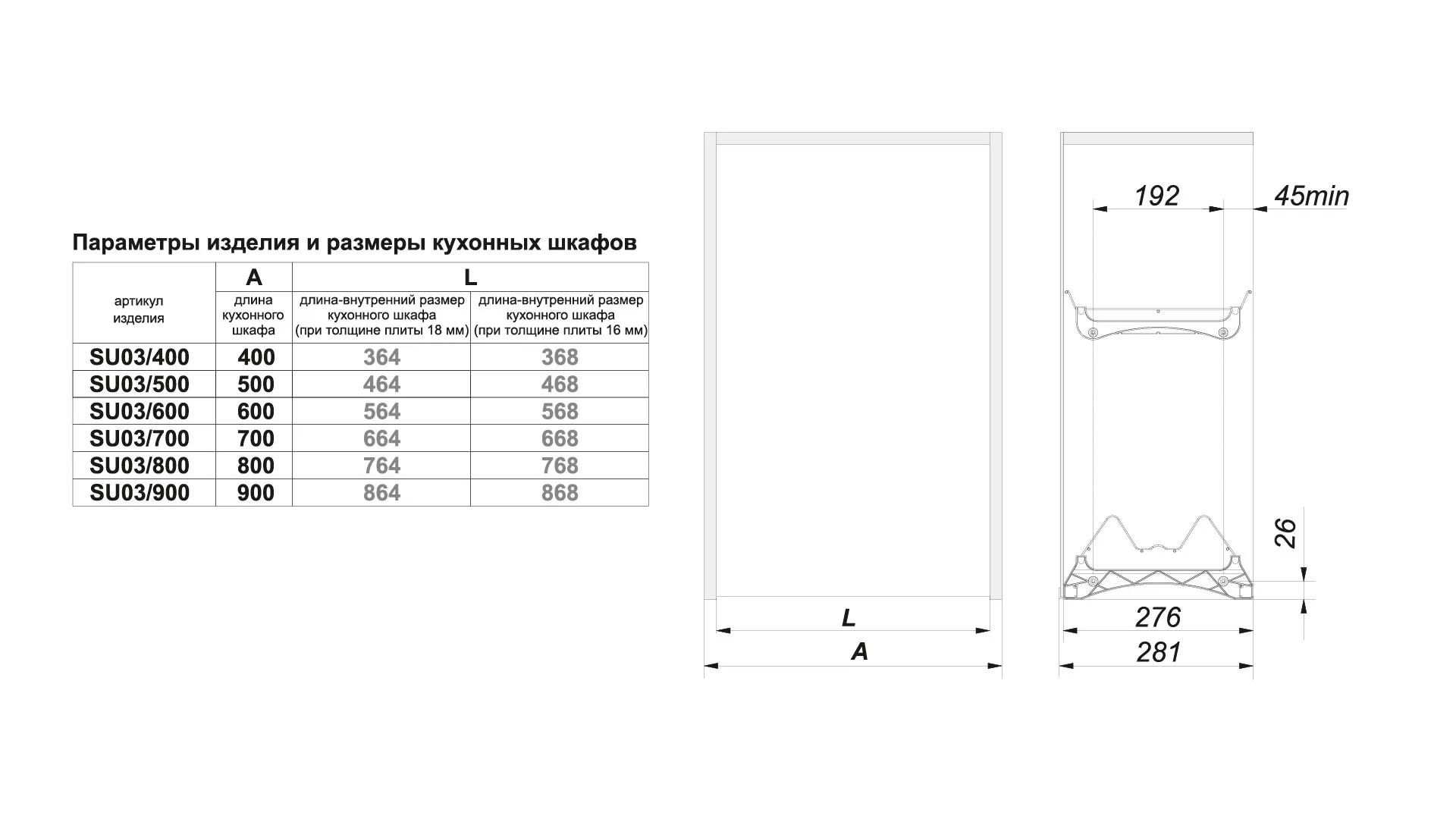 Сушка для посуды SU03/400