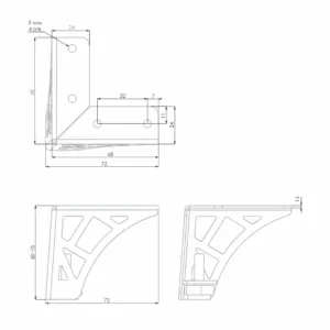 Мебельная опора VISTA N330BL.2/60