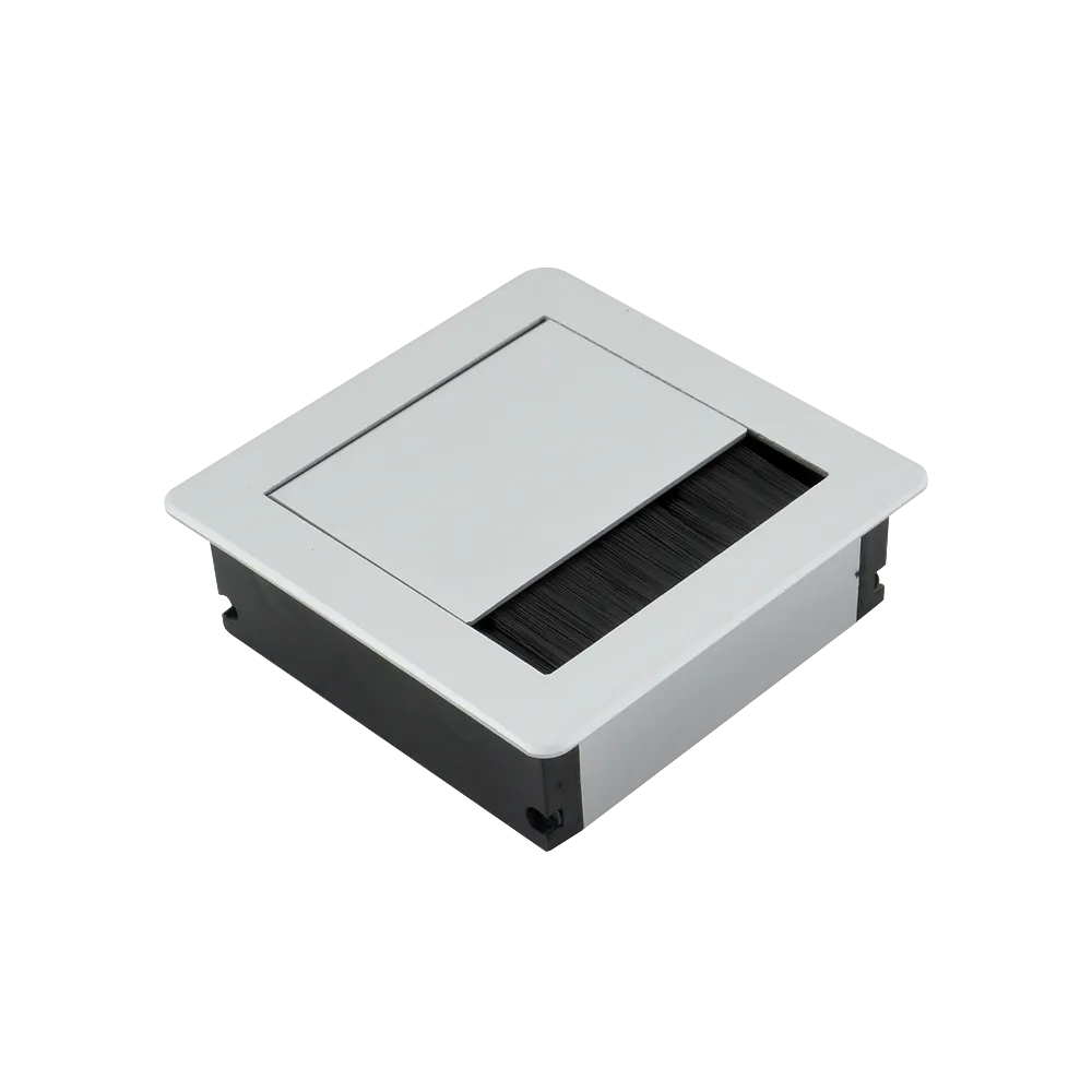 Пропуск для кабеля AQ PASS 80*80 алюминий брашированный