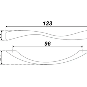 Мебельная ручка RS832CP.3/96