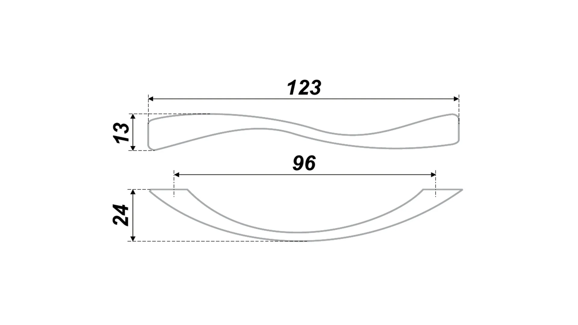 Мебельная ручка RS832CP.3/96