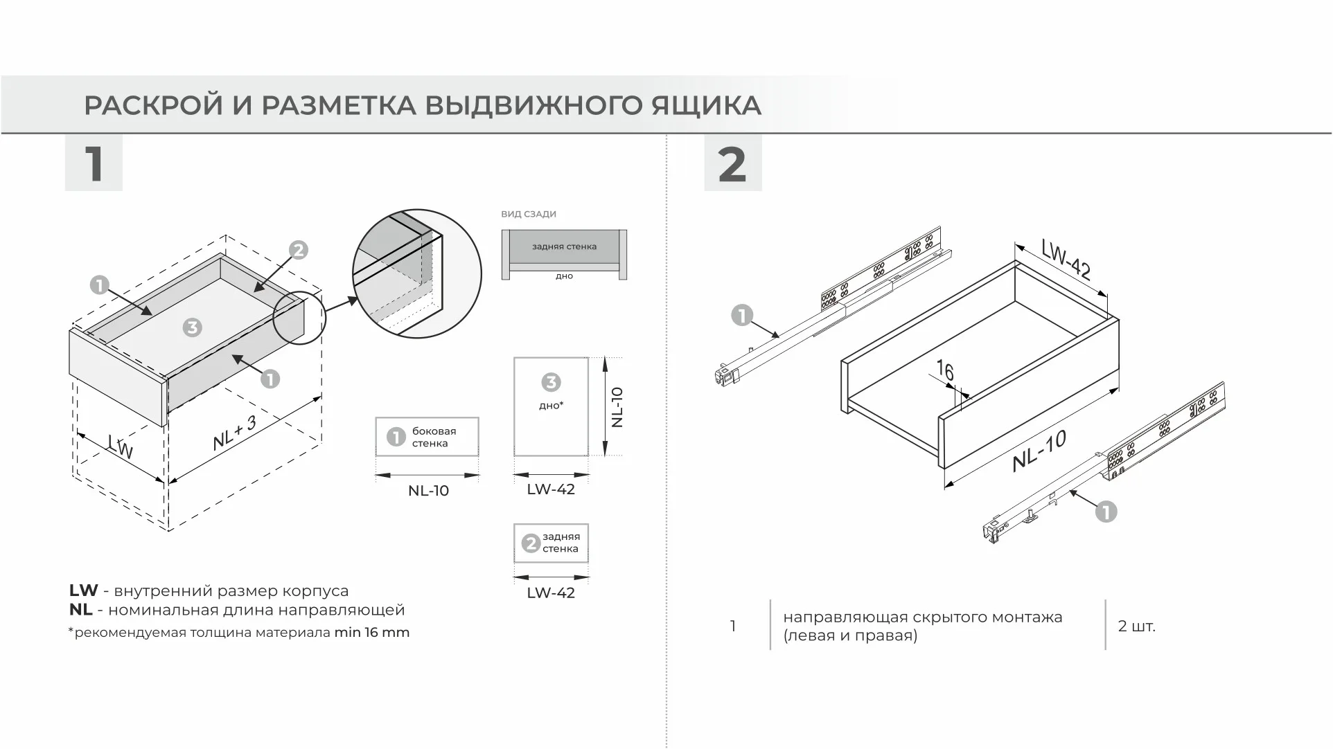 Направляющие скрытого монтажа B-Slide DB8783Zn/300