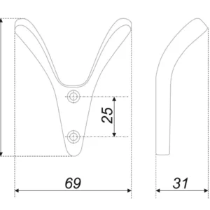 Мебельный крючок SENATOR K212BL.2