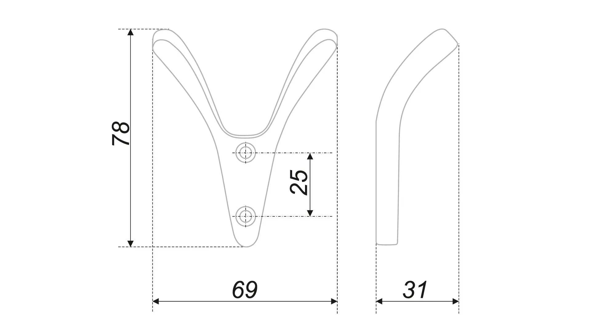 Мебельный крючок SENATOR K212BL.2