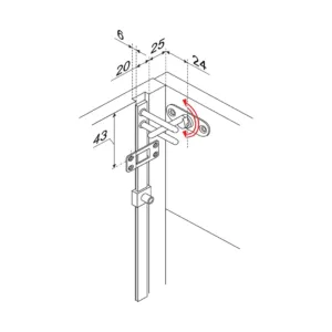 Мебельный замок Z409CP.4/500