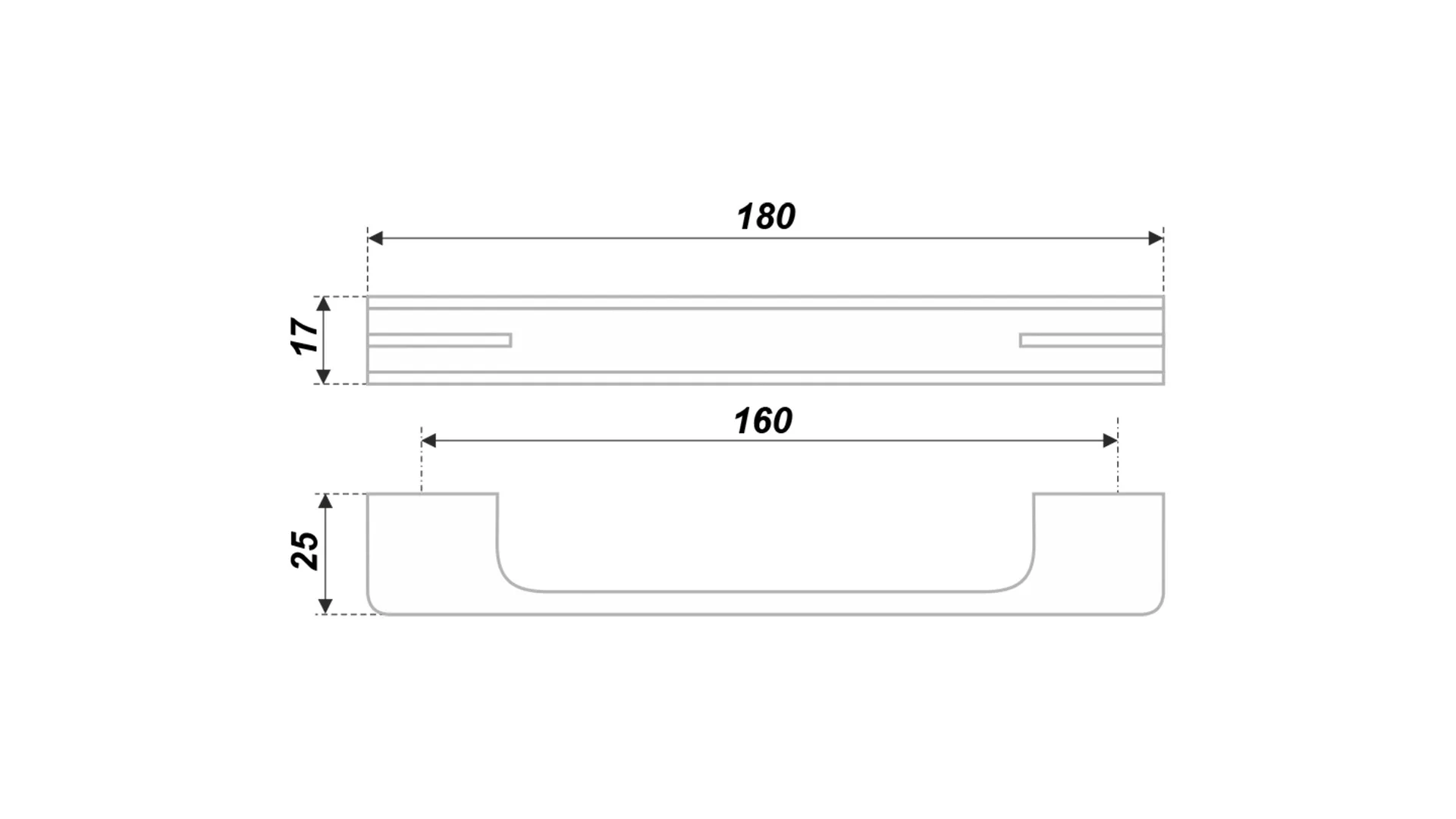 Мебельная ручка MONOHROME RS267CP/W.4/160