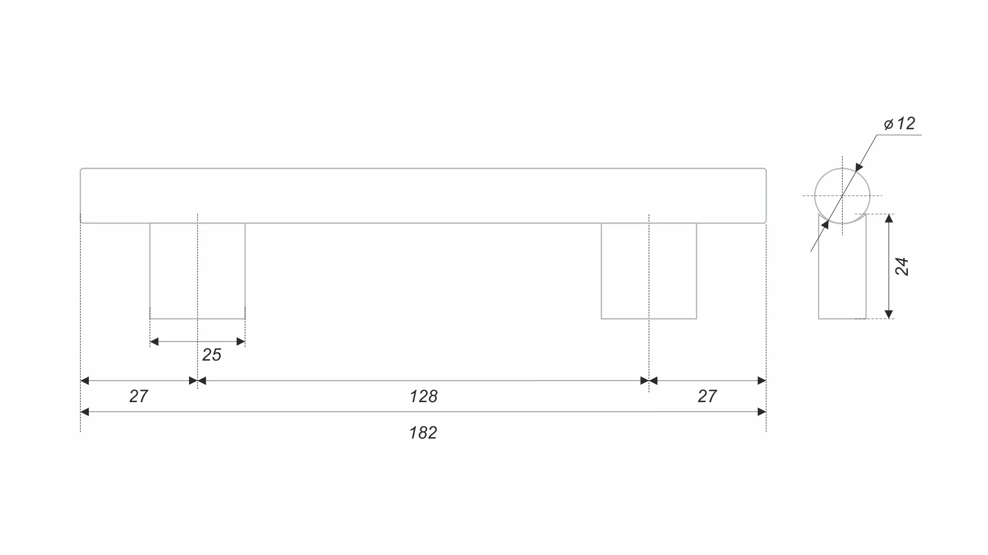 Мебельная ручка ROCK RS325MBSG.5/128