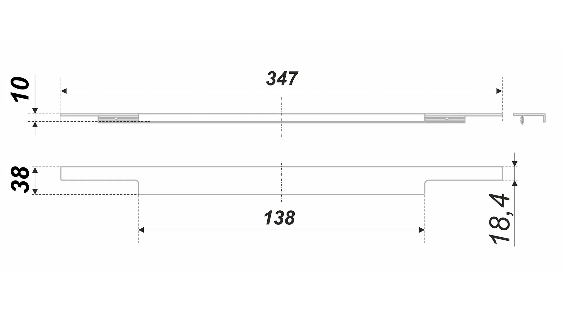 Мебельная ручка RAY RT009CP.1/000/350