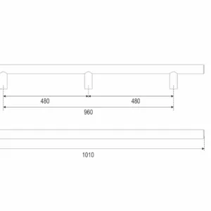 Мебельная ручка AGENT RR007BL.5/960