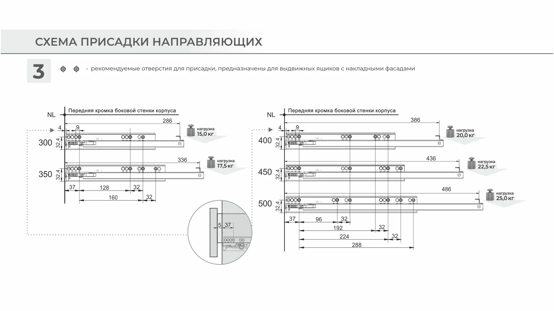 Направляющие скрытого монтажа B-Slide DB8786Zn/300