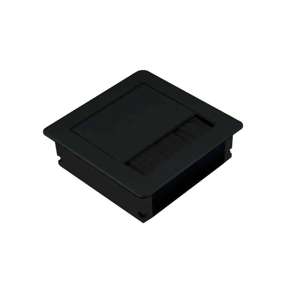 Пропуск для кабеля AQ PASS 80*80 черный брашированный