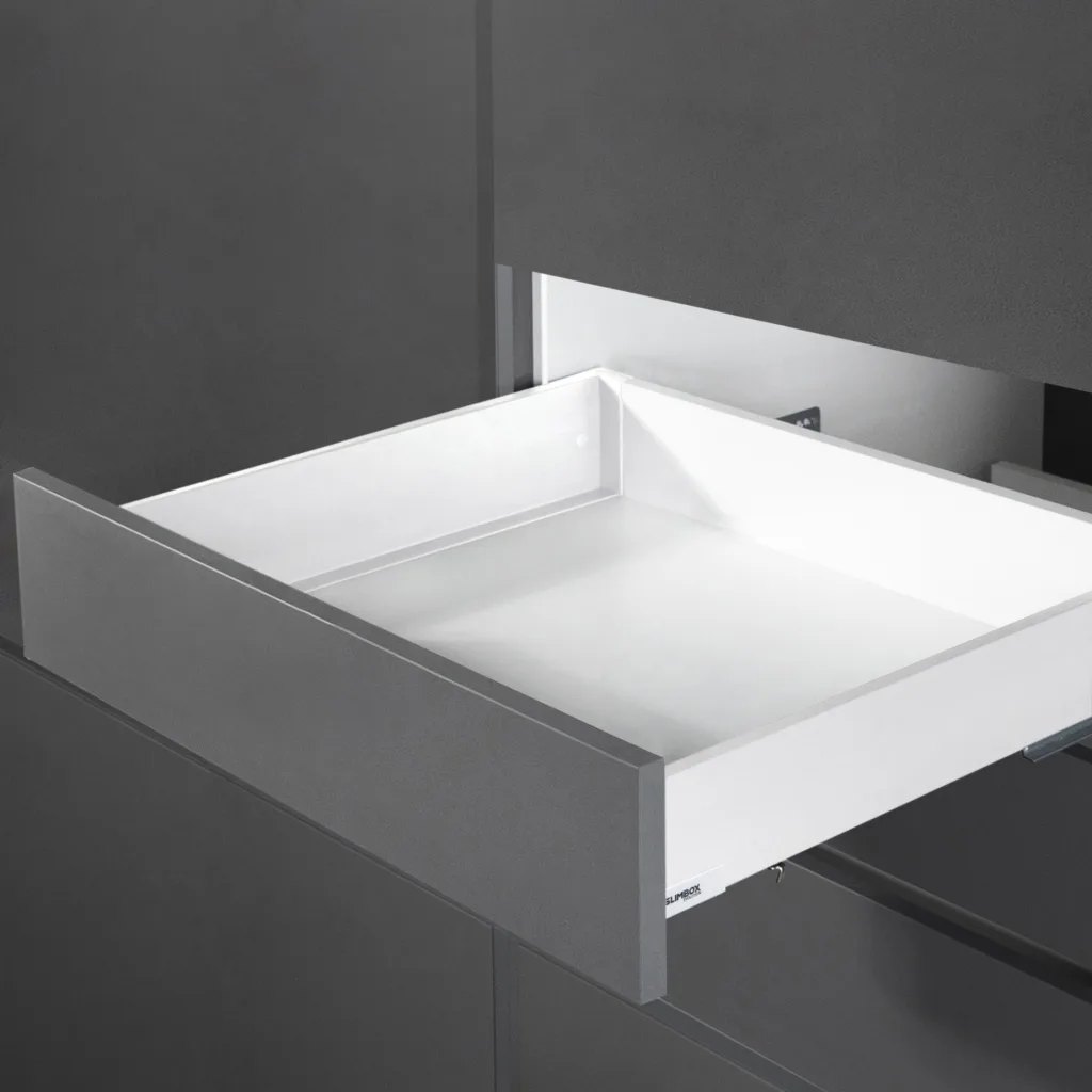 Система ящиков Slimbox Evolution L-350 H=84 белый PUSH TO OPEN ДСП16мм