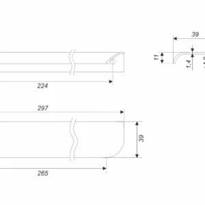 Мебельная ручка MONTE 2.0 RT810SC.1/224/300