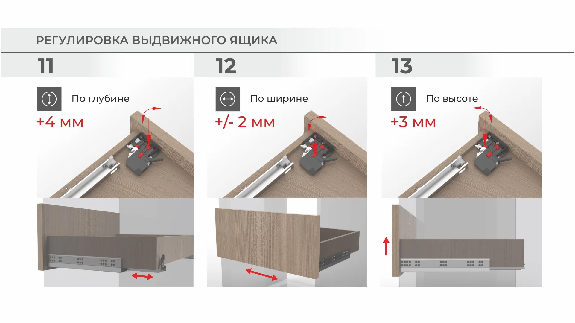 Направляющие скрытого монтажа В-Slide DB9991Zn/400