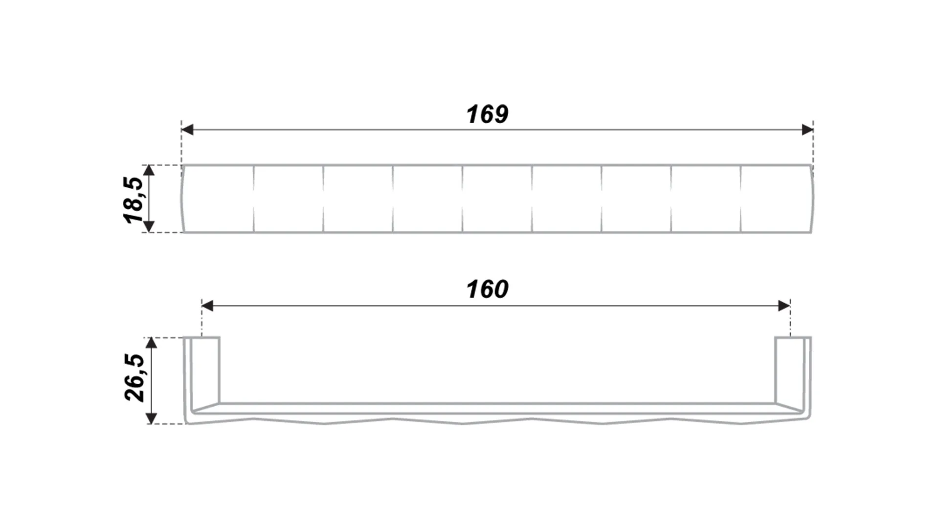 Мебельная ручка AQUA RS275CP.4/160