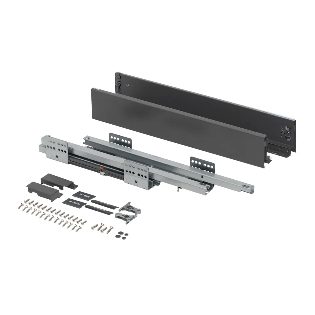 Система ящиков Slimbox Evolution L-350 H=84 графит SOFT CLOSE ДСП16мм