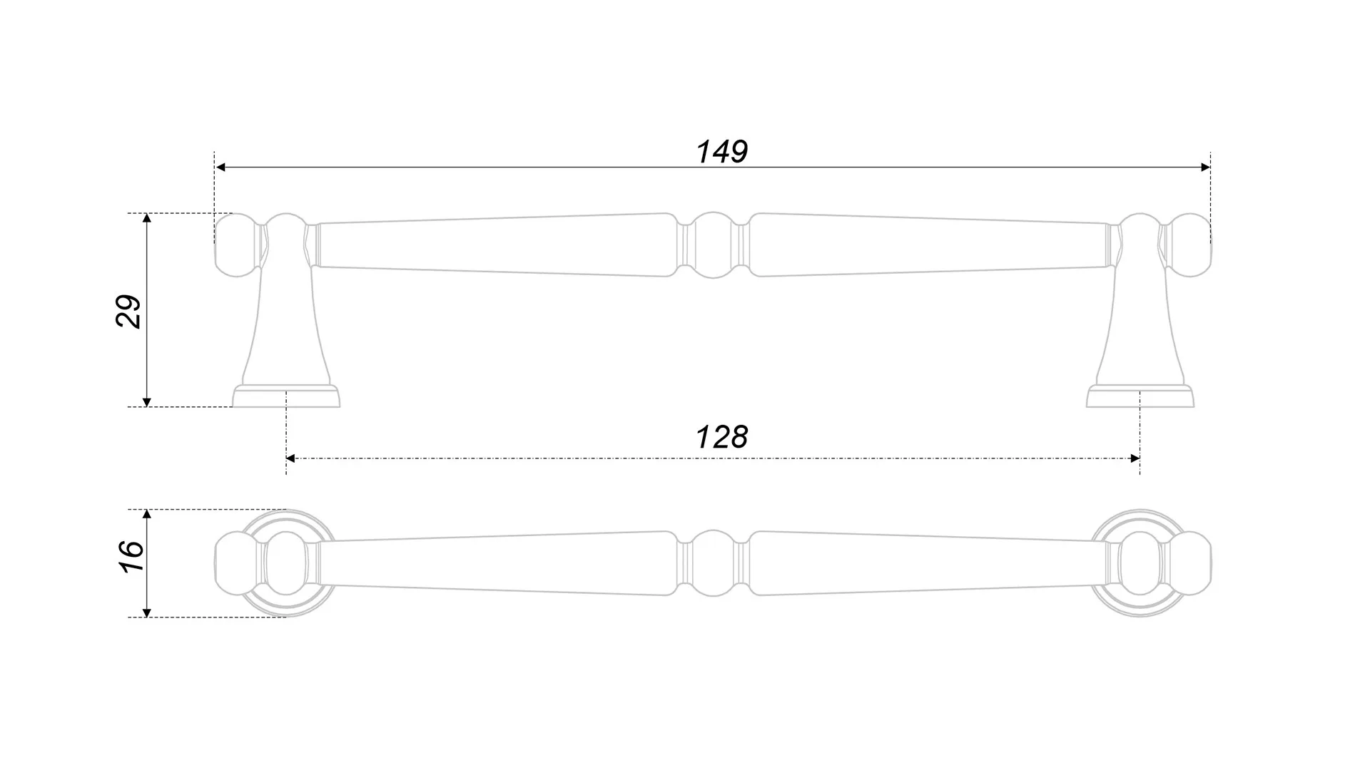 Мебельная ручка DOLCE RS530MAB.1/128