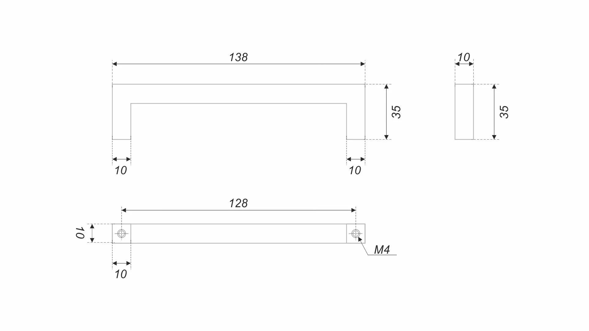 Мебельная ручка QUADRA UP RS143SST.5/128