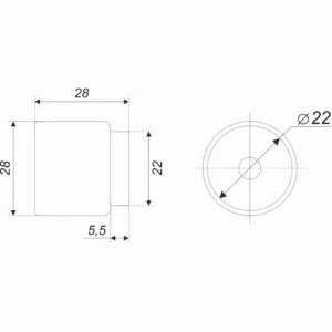 Мебельная ручка ROLL NUDE RC281BL.4