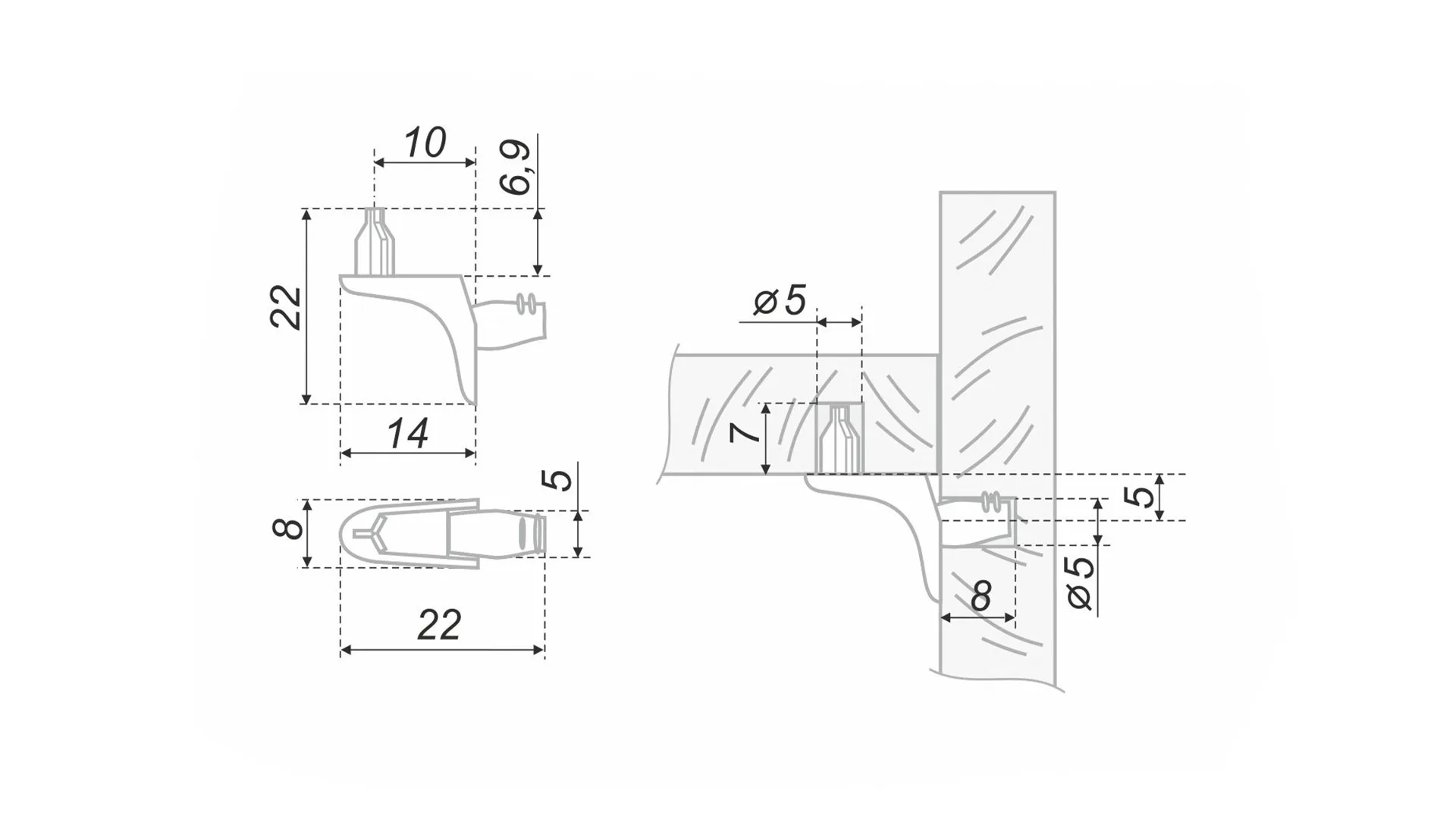 Полкодержатель P901Ni.59