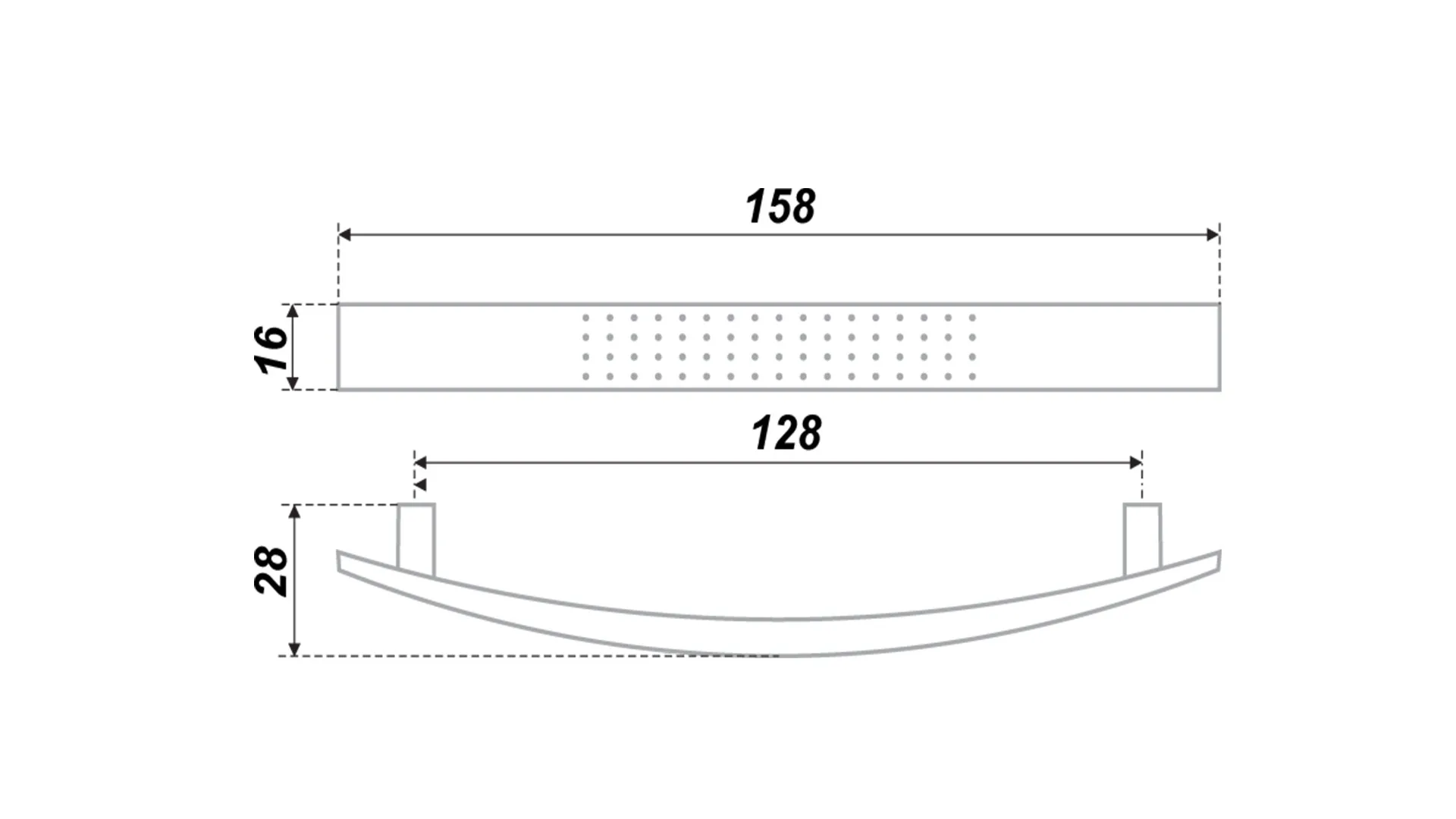Мебельная ручка RS002SN.4/128