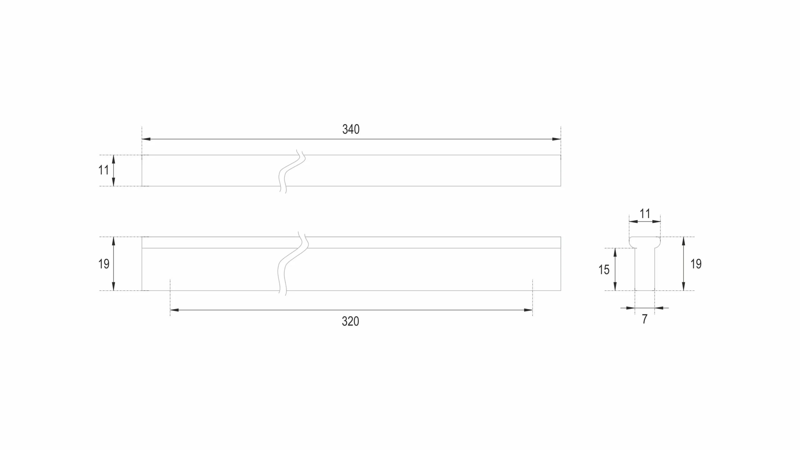Мебельная ручка PORT RS066BL.4/320