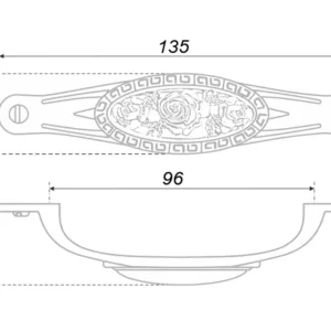 Мебельная ручка ISABEL RS435BAB.4/96
