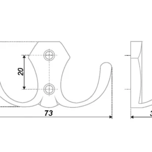 Мебельный крючок K203BL.2