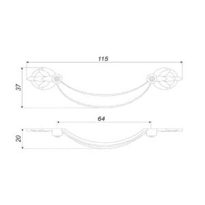 Мебельная ручка RS417BAZ.3/64