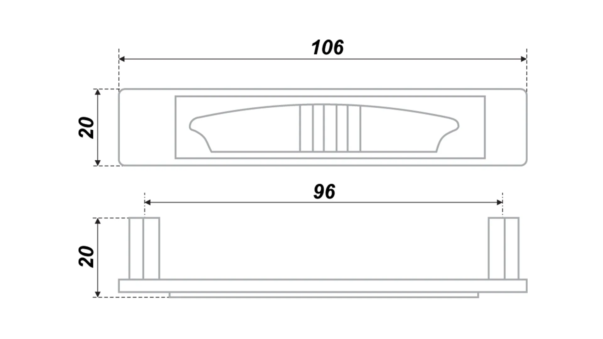 Мебельная ручка RS404BAZ.4/96