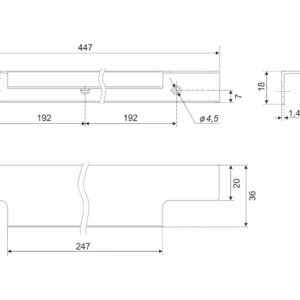 Мебельная ручка RAY RT109CP.1/000/450