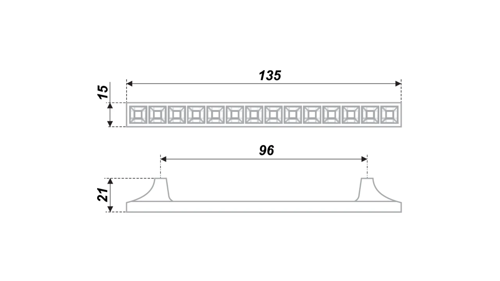 Мебельная ручка CRYSTAL RS420CP.4/96