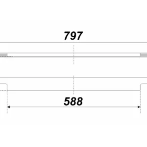 Мебельная ручка RAY RT009CP.1/000/800