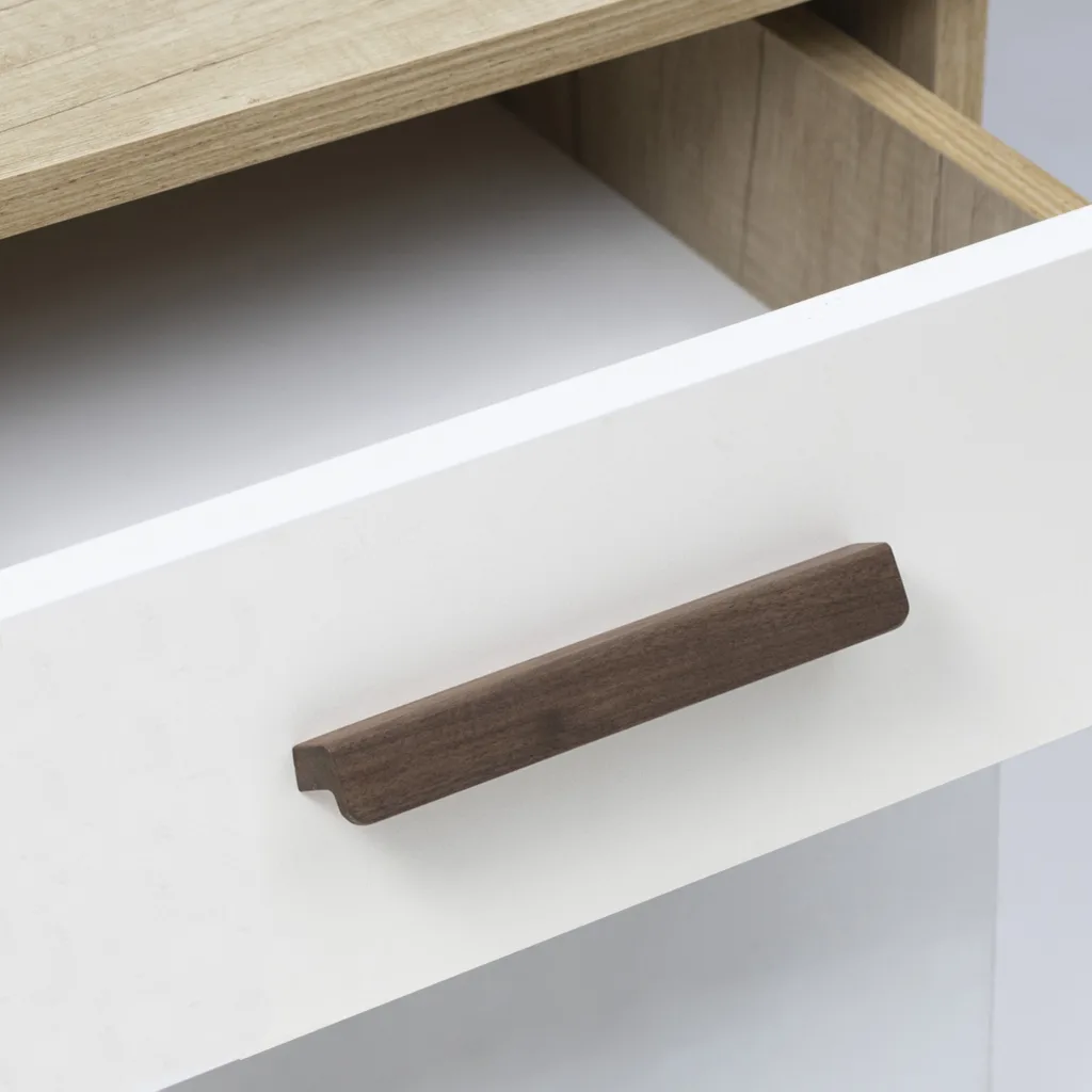 Ручка меб. скоба деревянная MIRA 128 орех, AKS