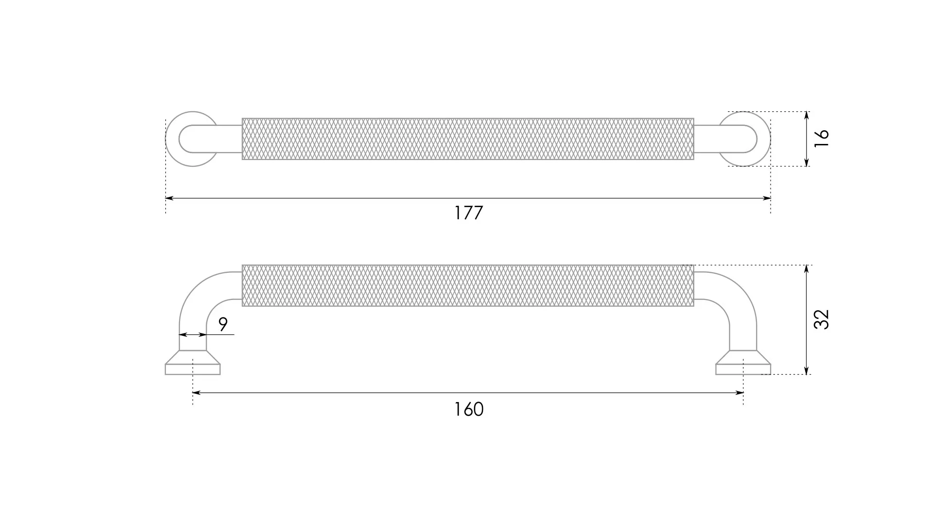 Мебельная ручка BOND RS324BL.4/160