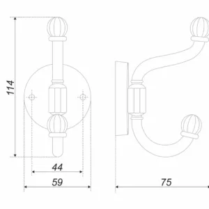 Мебельный крючок PRINCESS K213BL.6