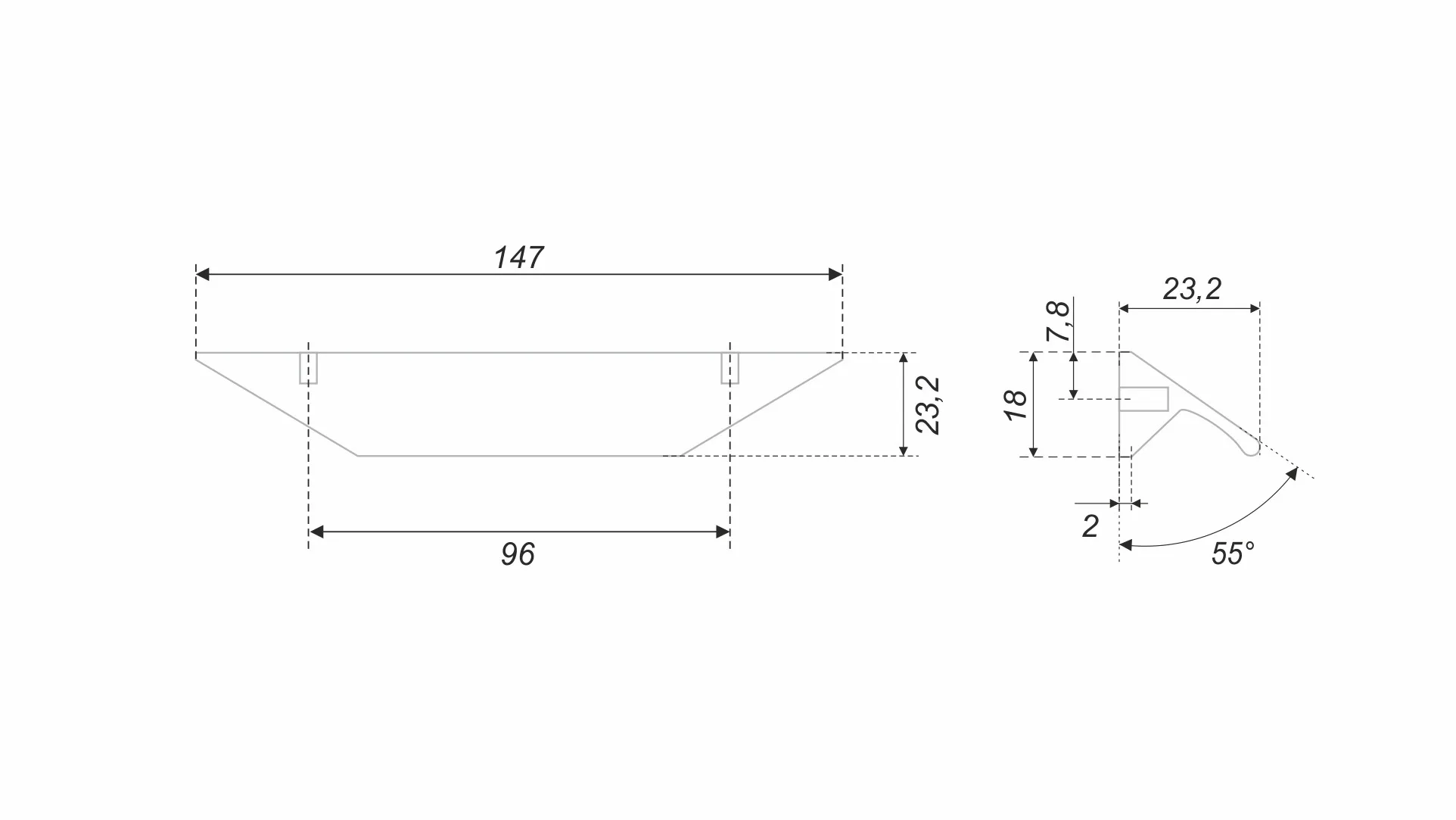 Мебельная ручка RICK RS157BGR.3/96