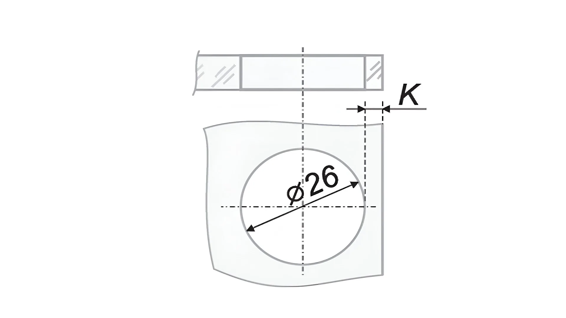 Мебельная петля без заглушки H501B/0410