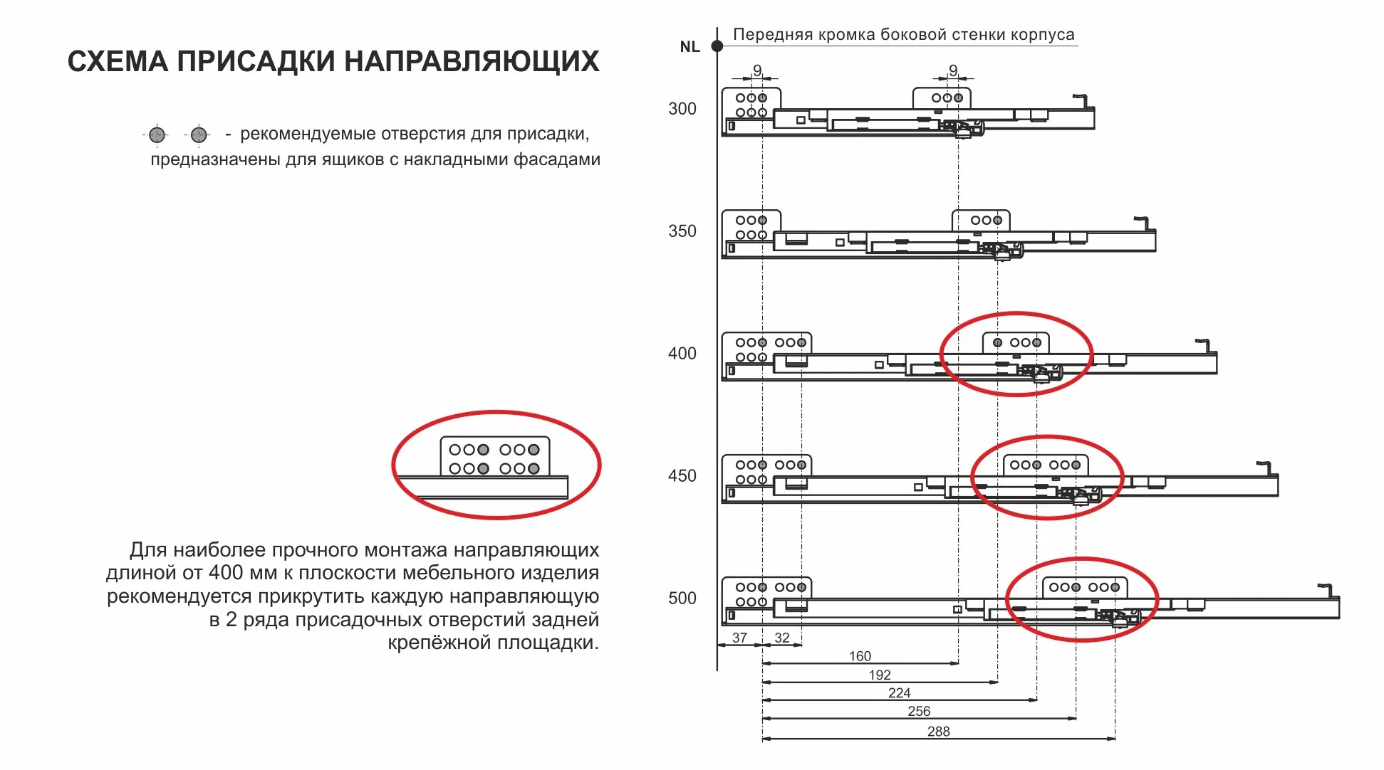 Направляющие скрытого монтажа В-Slide DB7776Zn/300