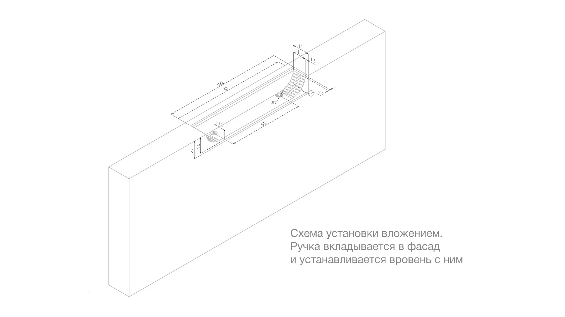 Мебельная ручка EVA RT020SC.1/000/100