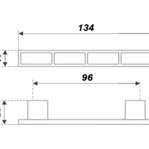 Мебельная ручка PALETTE RS282CP/MC4.4/96