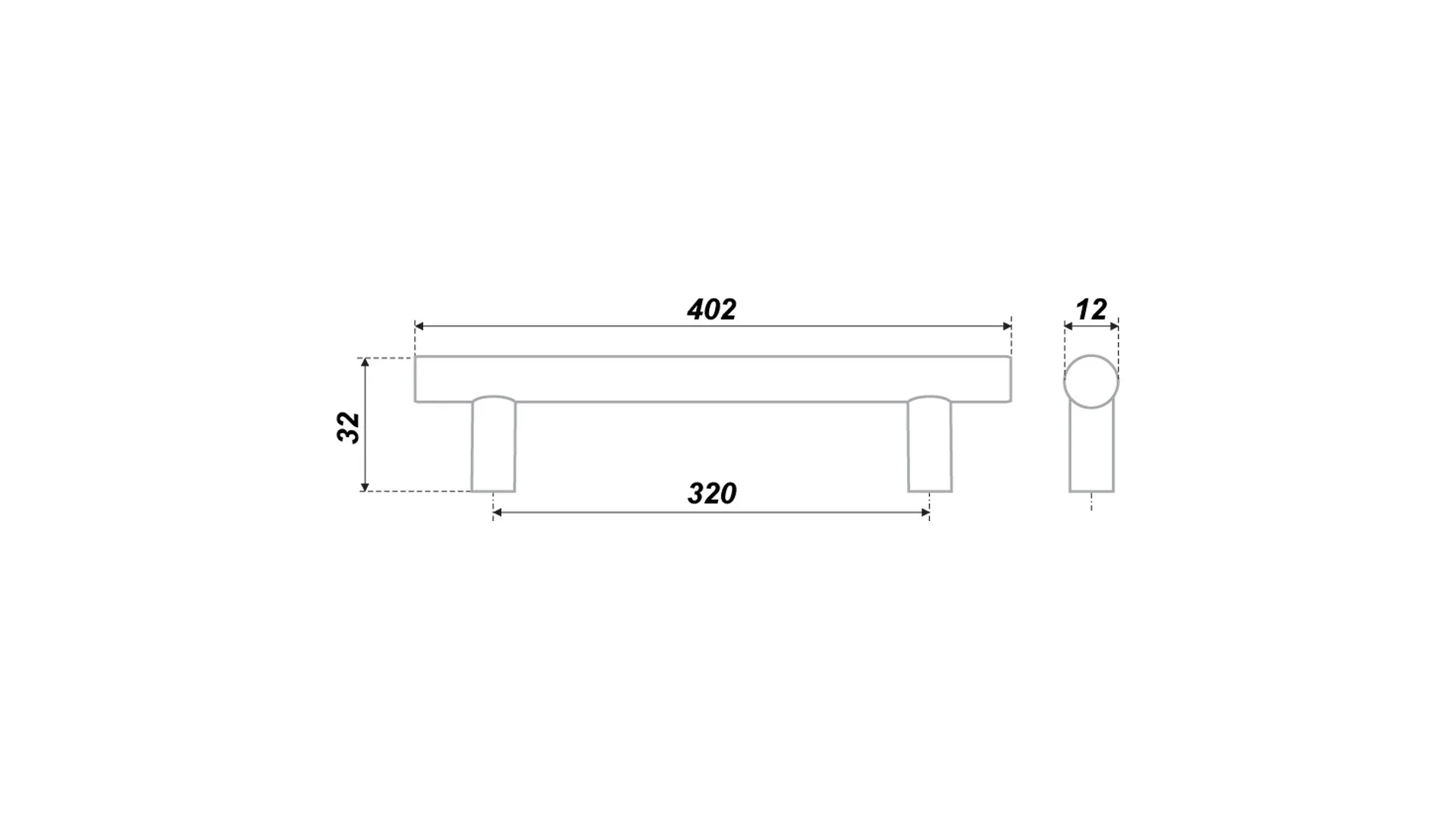 Мебельная ручка RR002W.5/320