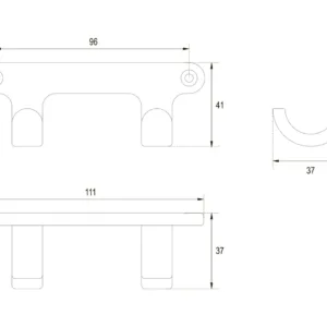 Мебельный крючок TWIN K220BL.2