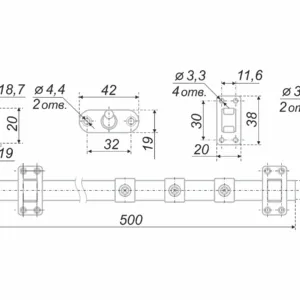 Мебельный замок Z409CP.4/500