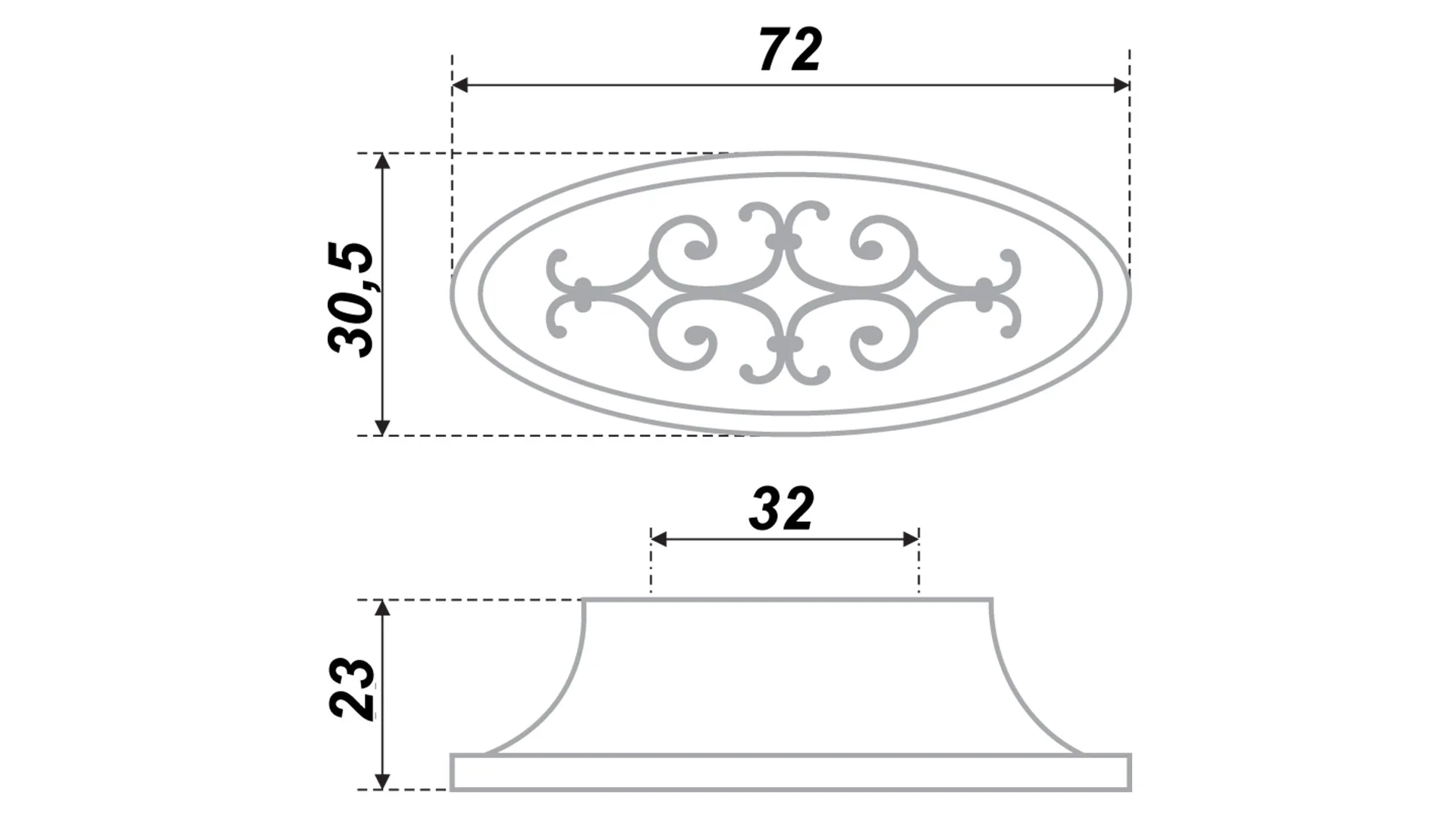 Мебельная ручка RS412BAB.4/32