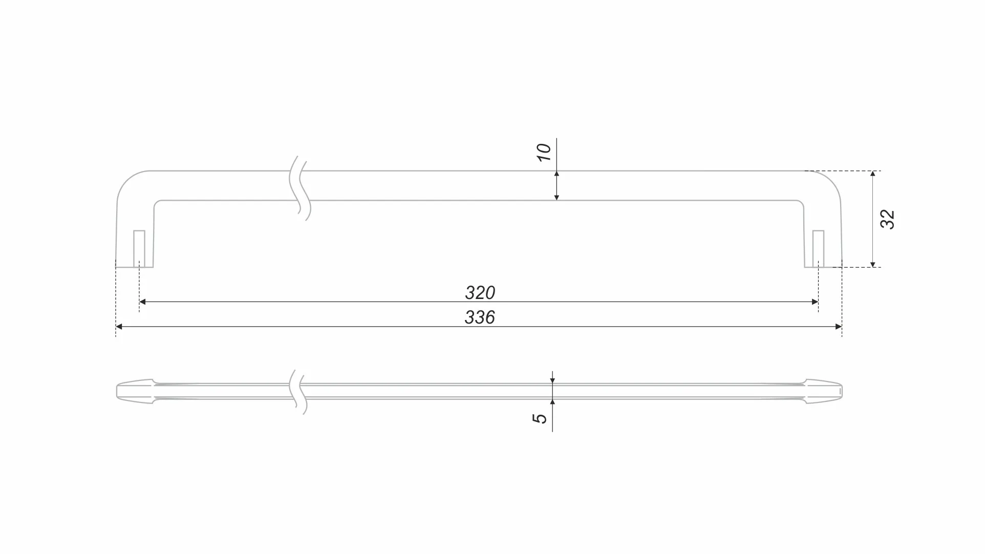 Мебельная ручка DIRECT RS331W.4/320