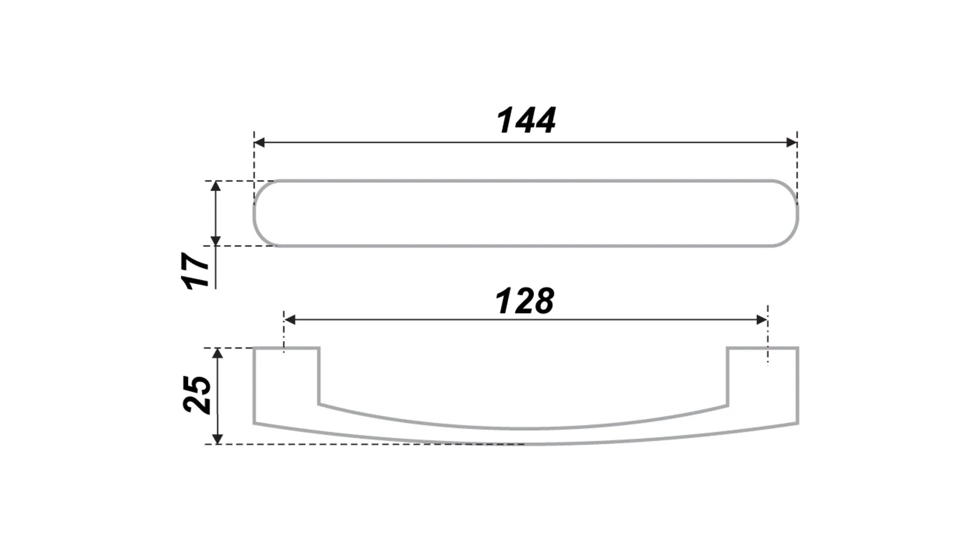 Мебельная ручка RS017CP.4/128